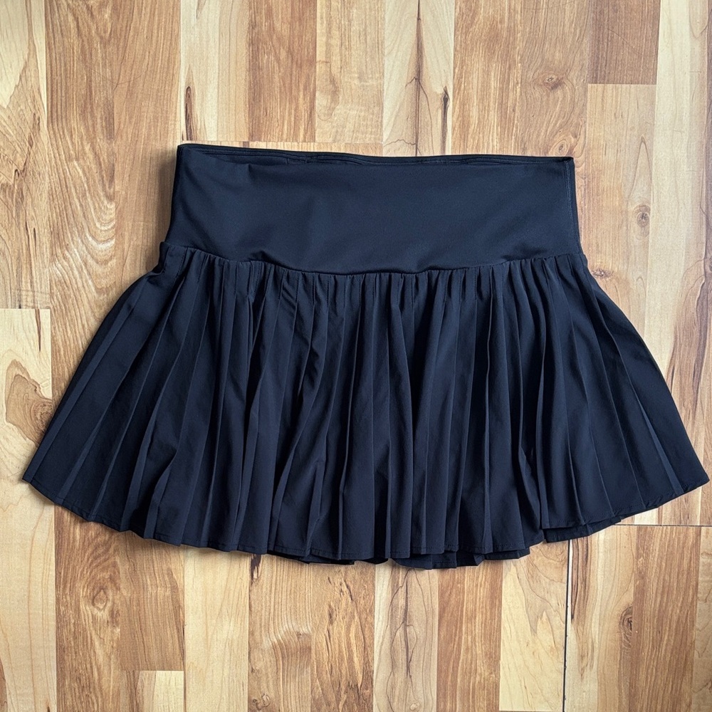 All In Motion Black Pleated Athletic Tennis Golf Skort size large